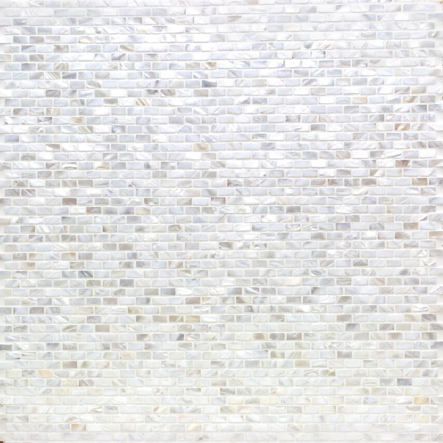  Mini Brick Oyster White Pearl Tile