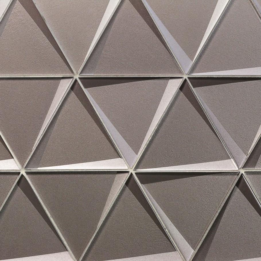 Remington Sepia Triangles Glass Mosaic Tile