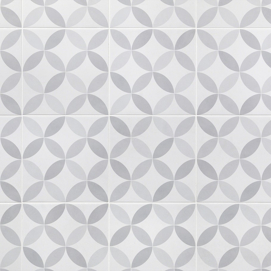 Norwalk Floor Deco Gray 8x8 Matte Porcelain Tile