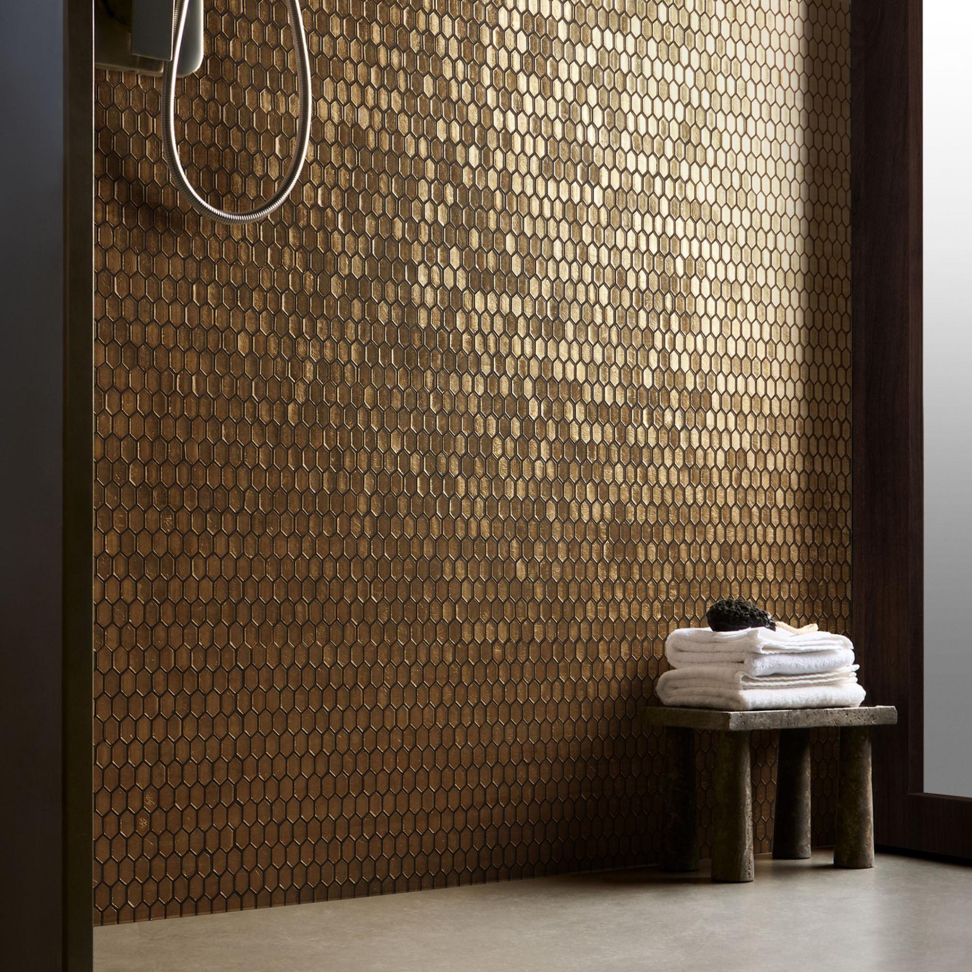 Bathroom Designs with Hexagon Floor Tile