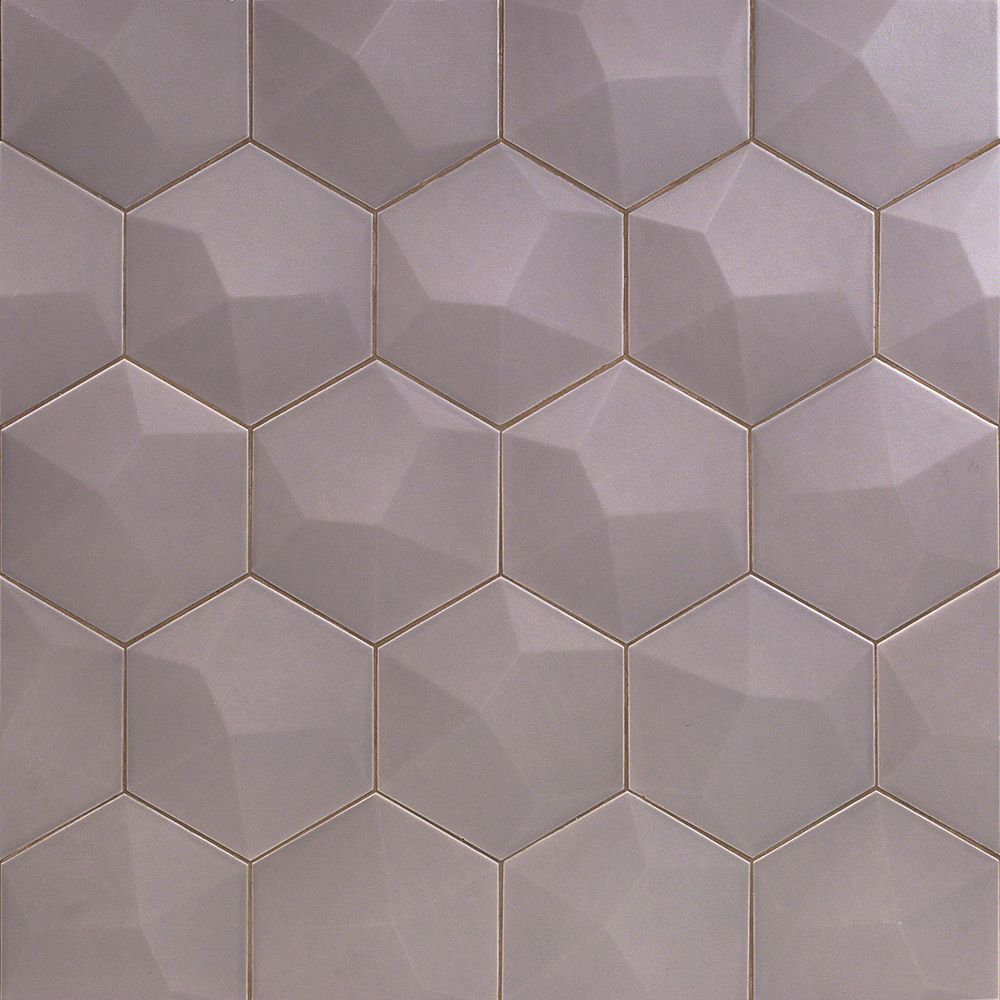Exagoni Dimension 3D Hexagon Nude Matte Ceramic Wall Tile
