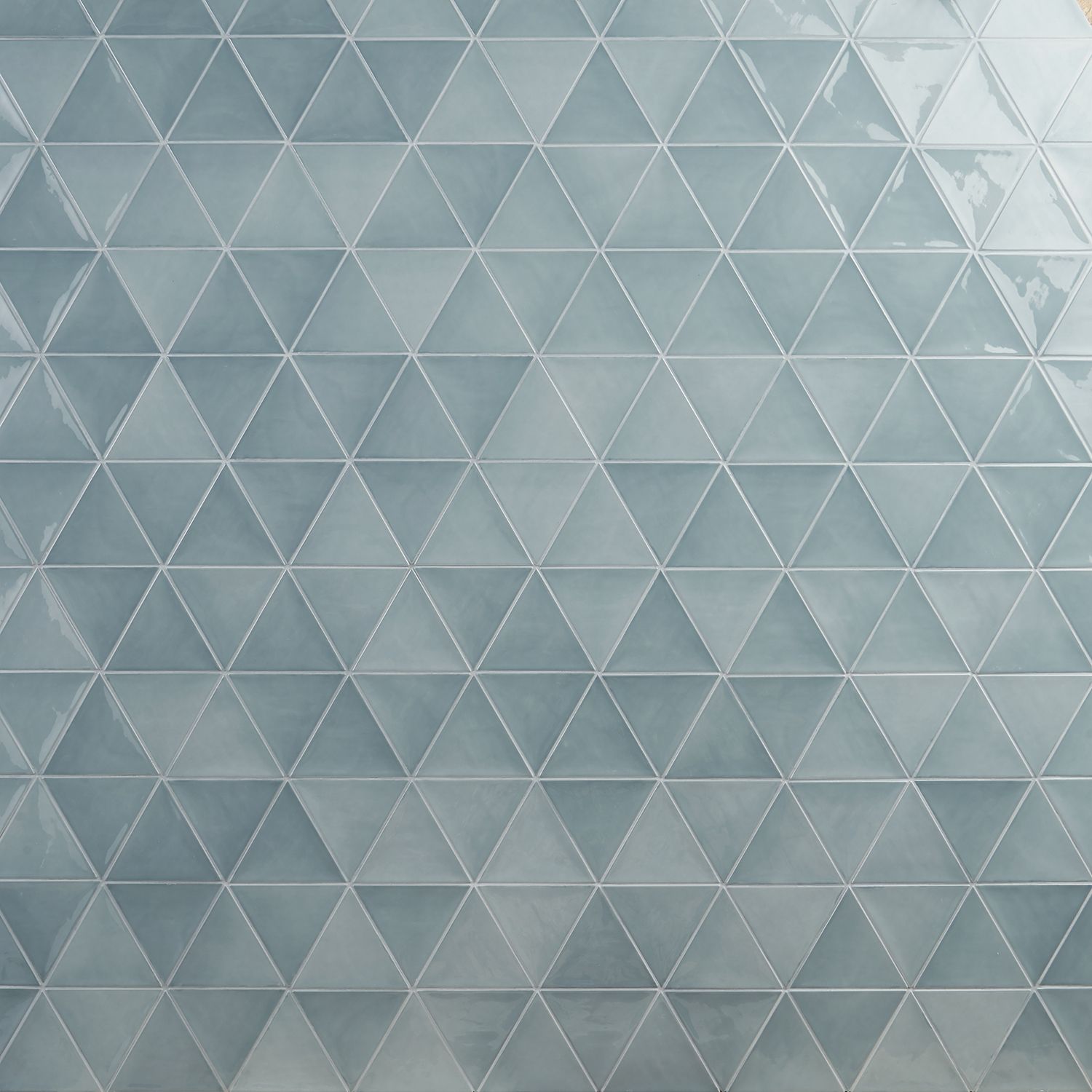 Bellami Triangulo Azul Zucchero 5x4 Glossy Ceramic Tile
