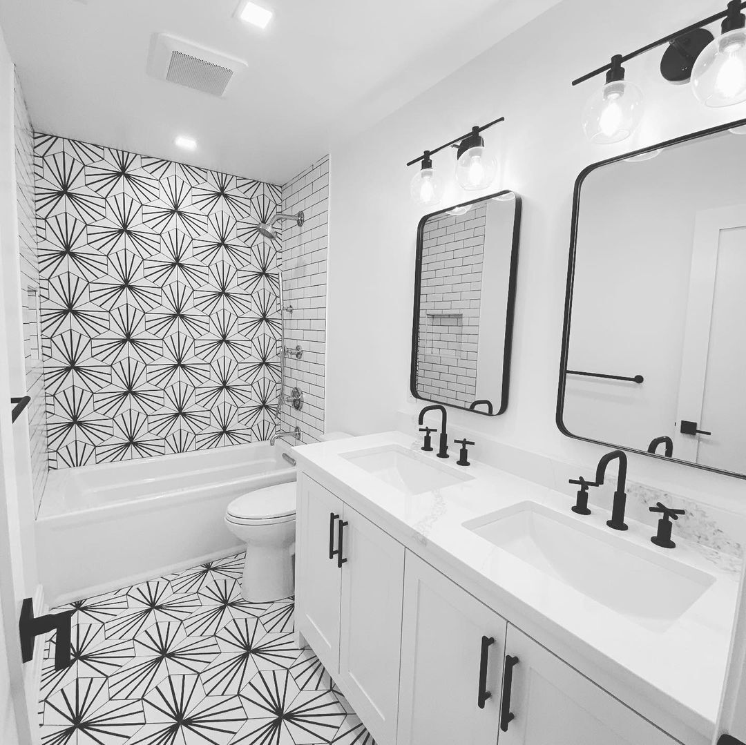 HexArt Deco Porcelain Matte Tile 8 inch For bathroom