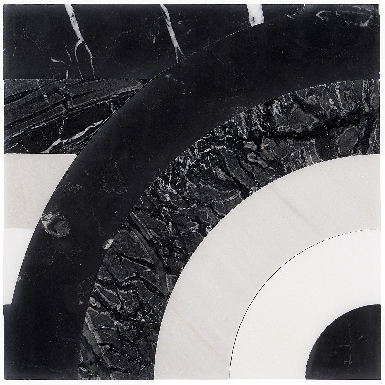 Arc Horizontal Night 12x12 Polished Marble by Elizabeth Sutton