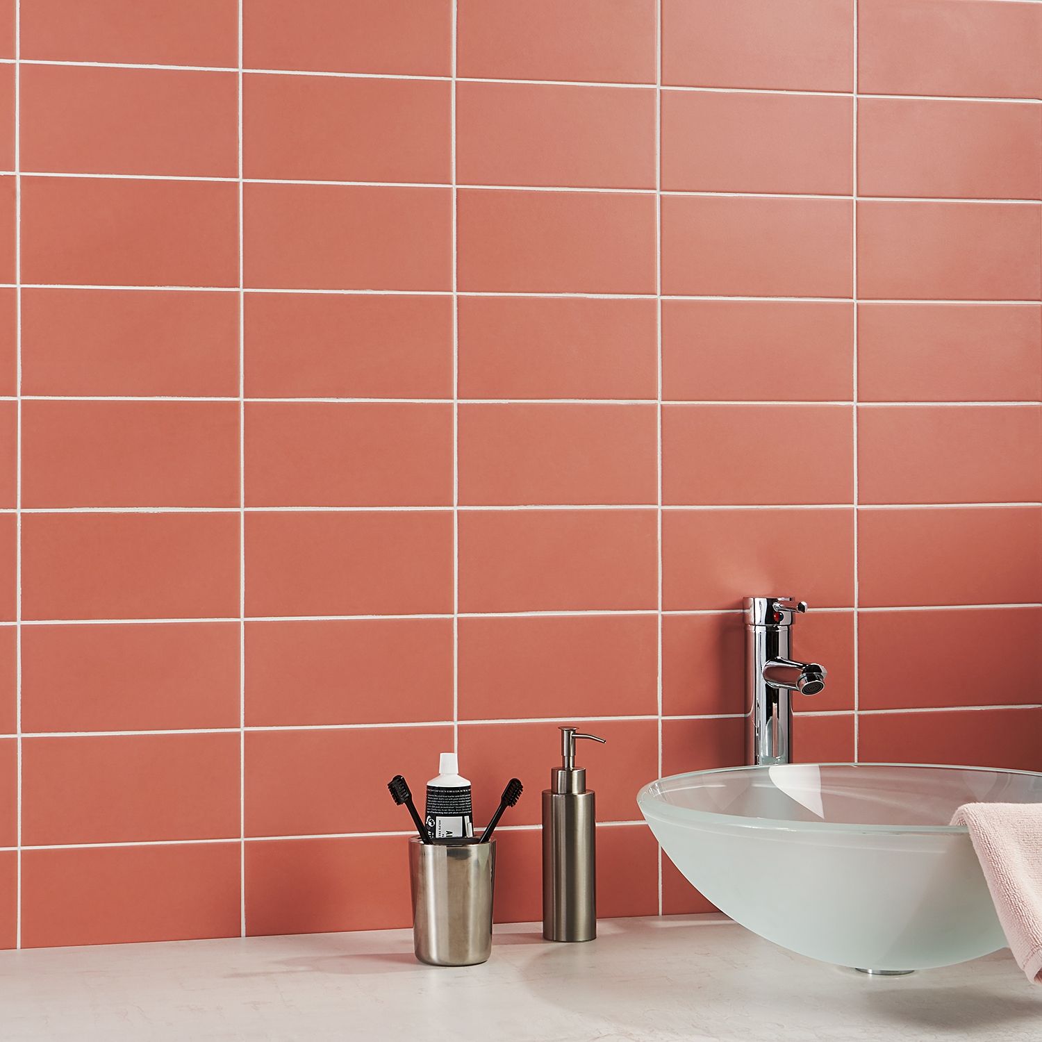Stacy Garcia Maddox Deco Coral 8x8 Matte Porcelain Tile