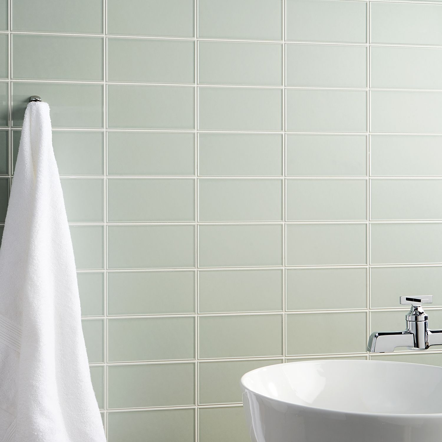 Stacy Garcia Maddox Frame Mineral Green 4x8 Matte Ceramic Wall Tile