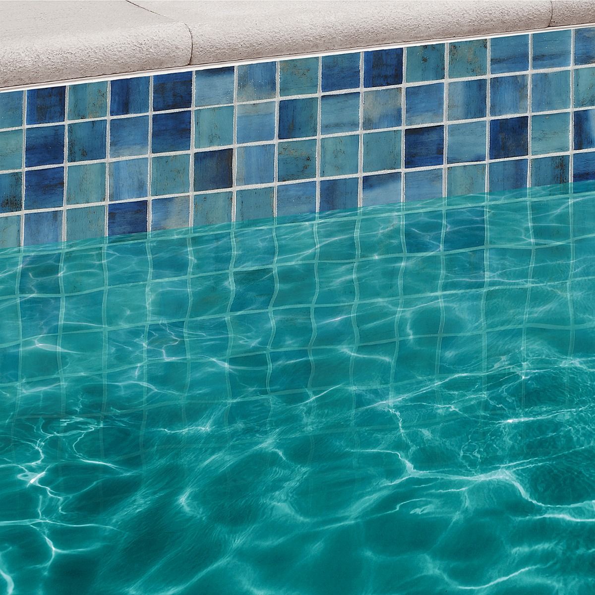 SWIM pool tile collection shown at water surface