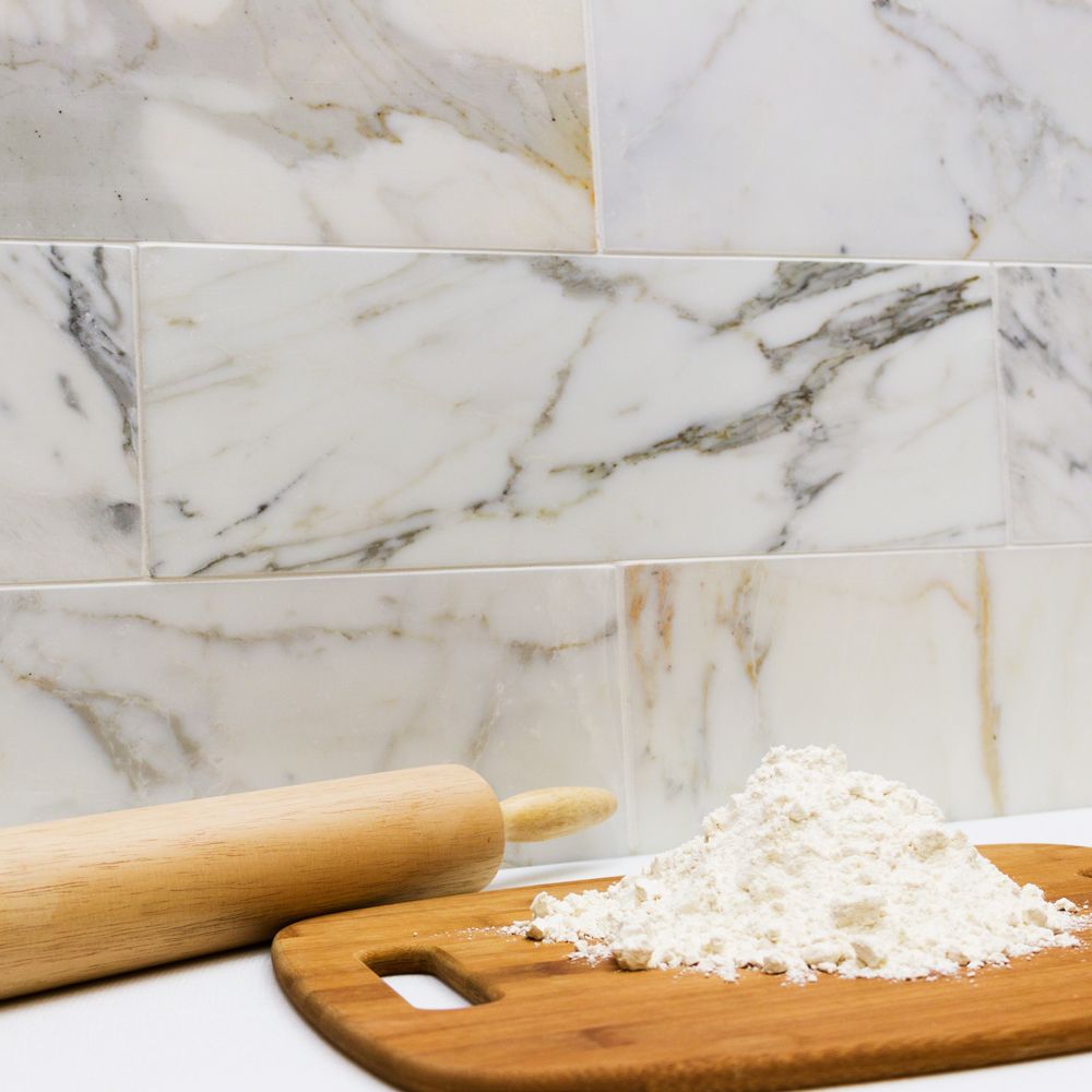 Calacatta Gold 6x18 Polished Marble Subway Tile