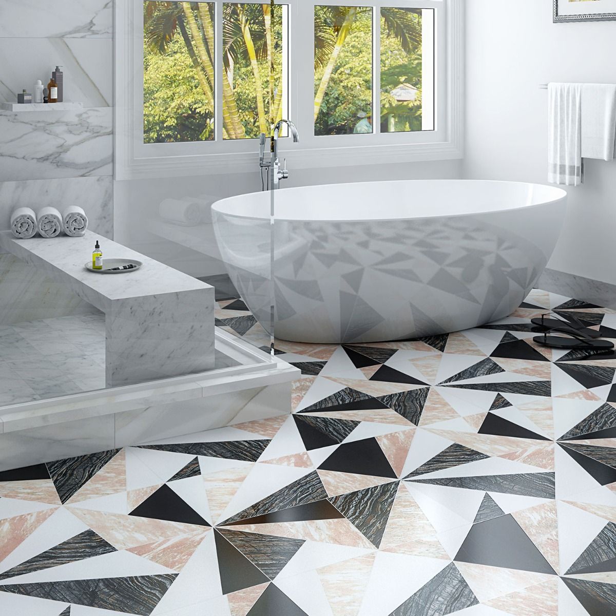 Jagger Rose Marble Mosaic Tile
