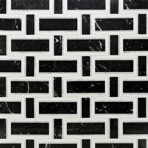 Esplanade Black Beauty Marble Tile, Polished
