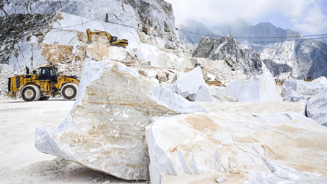 Image: Carrara marble quarry. Apuan Alps, Tuscany, Italy