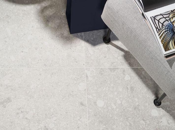 Rizo Silver Beige 24x24 Terrazzo Look Matte Porcelain Tile