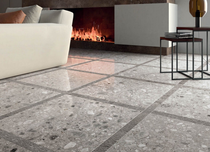 Rizo Cenere Gray 24x24 Terrazzo Look Semi-Polished Porcelain Tile