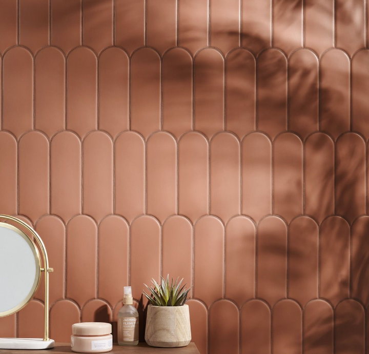Parry Terracotta Matte Ceramic Tile - Curated Essentials