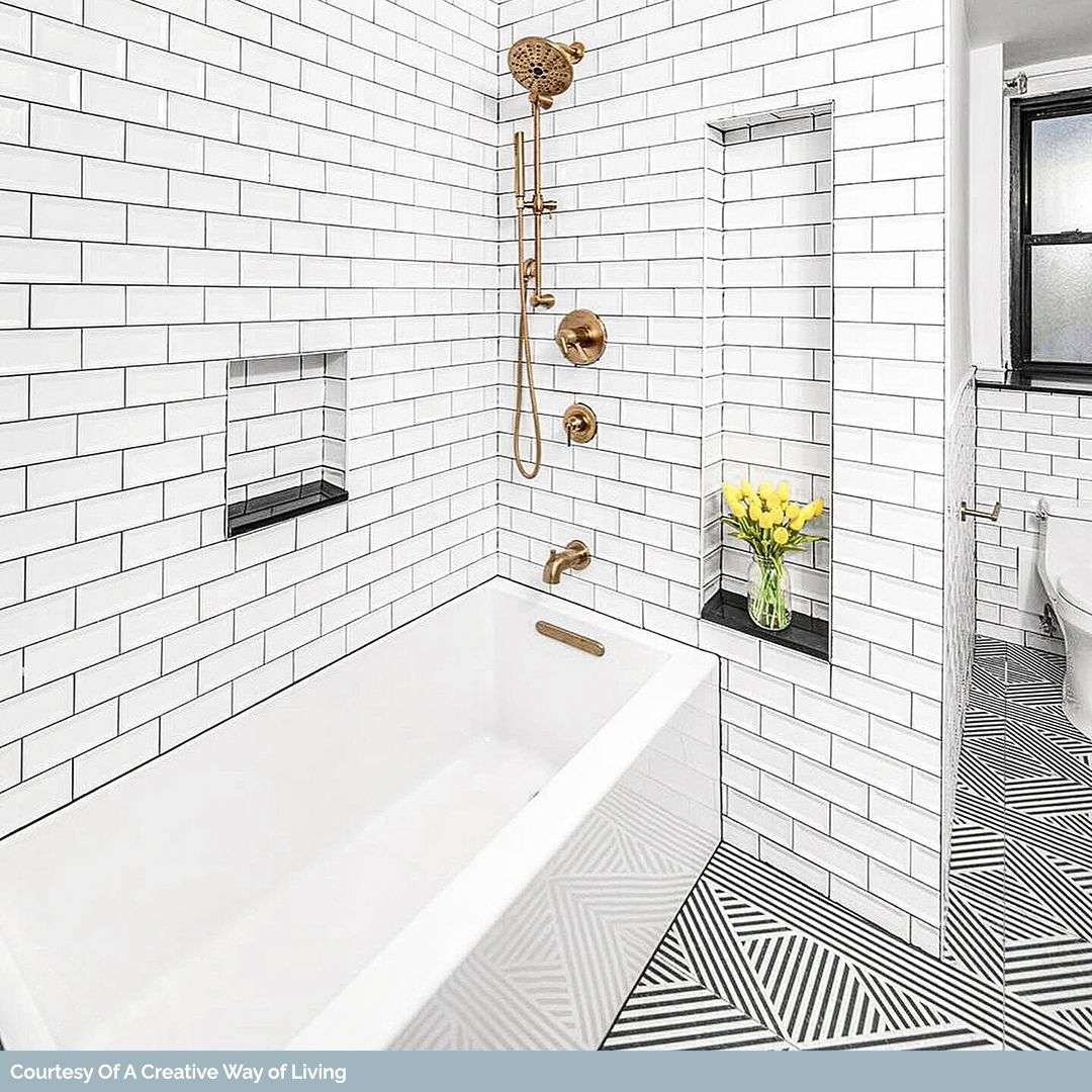 Nolita Black & White Matte Porcelain Tile - best tile