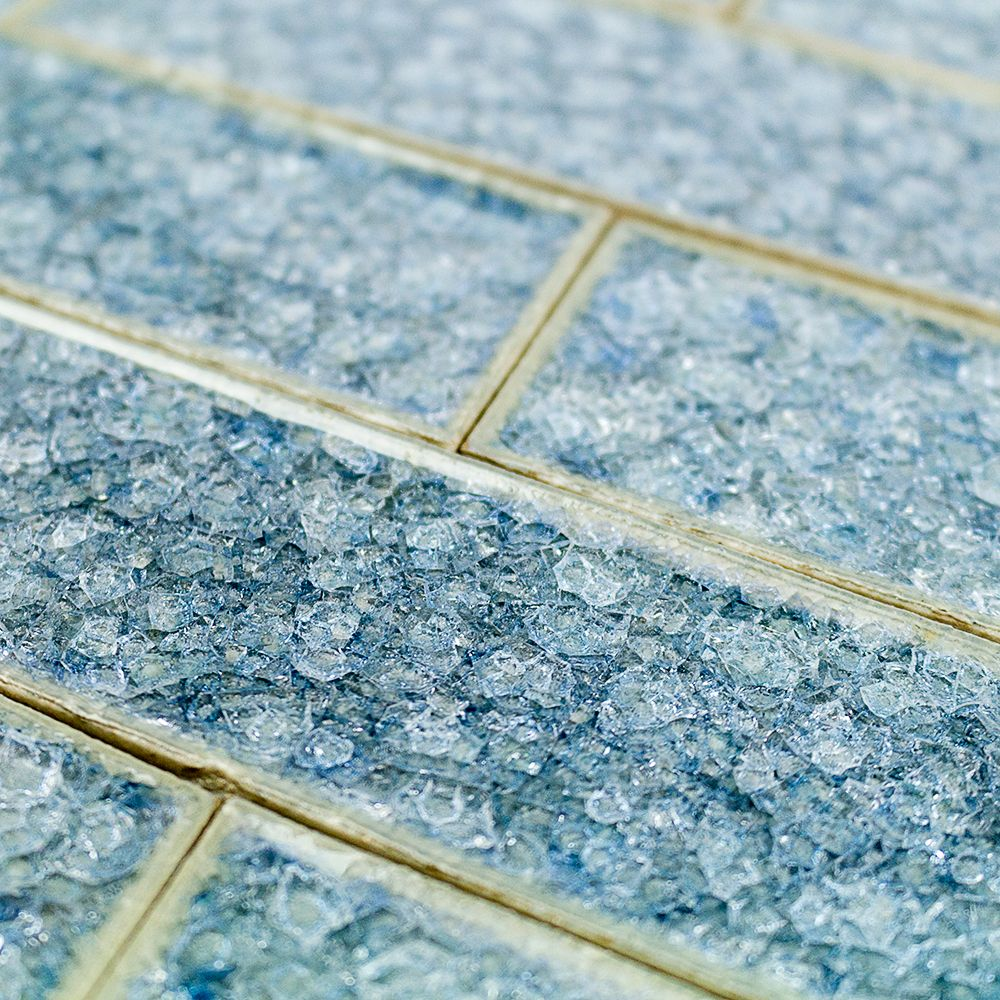 Roman Brisk Blue Glass Subway Wall Tile - Glass tile