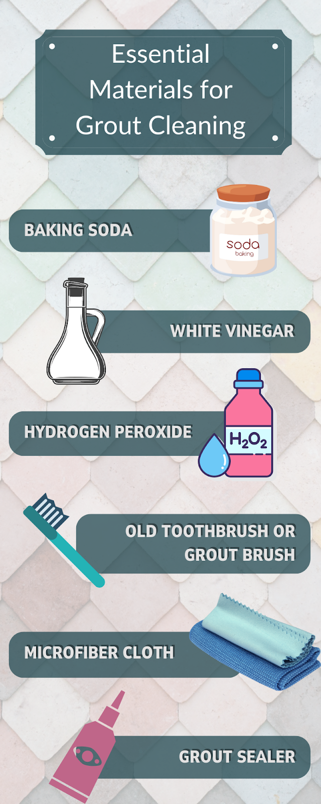 Essential materials for grout cleaning