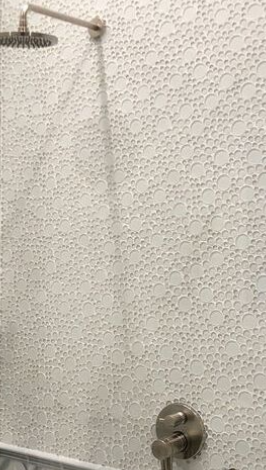 Loft Spa Super White Circles Glass Polished Mosaic Tile