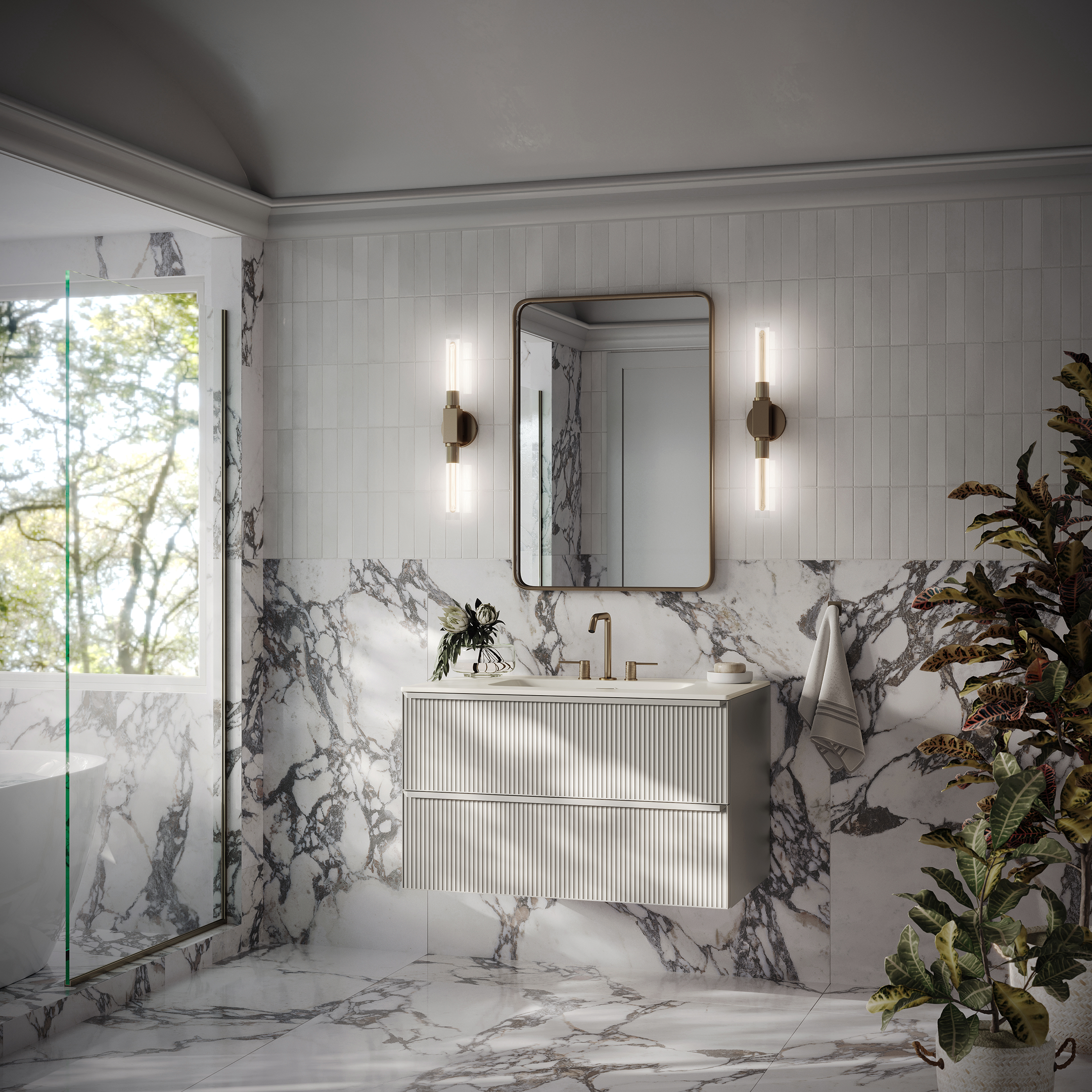 Black and White Bathroom Tile