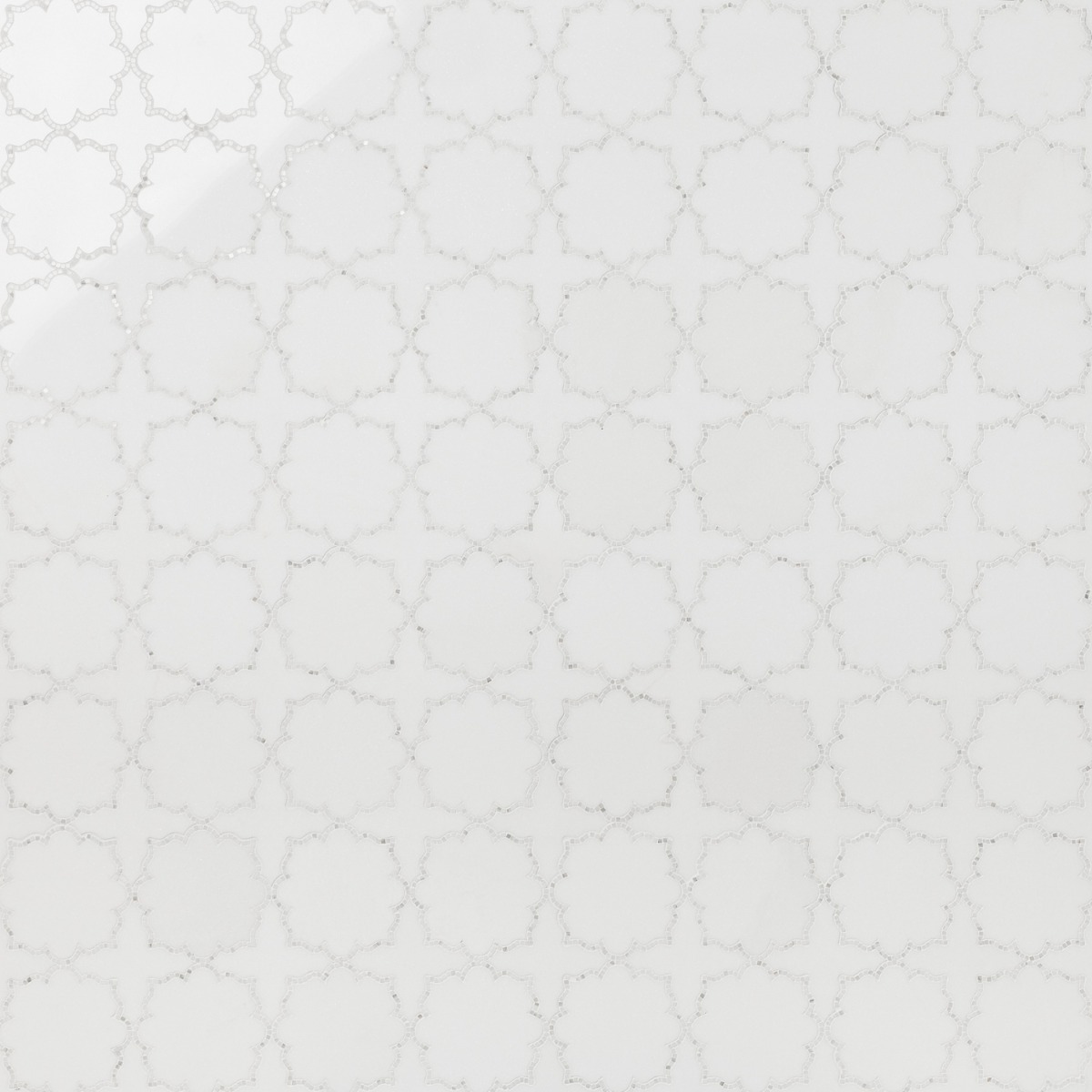 Ellsen Thassos and Calacatta Gold Polished Marble Mosaic Tile
