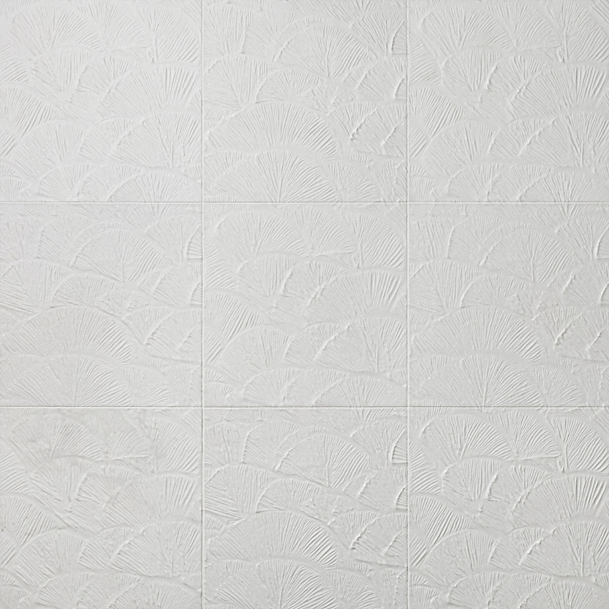 Moonwave Carved Thassos 16x16 Textured Honed Marble Tile