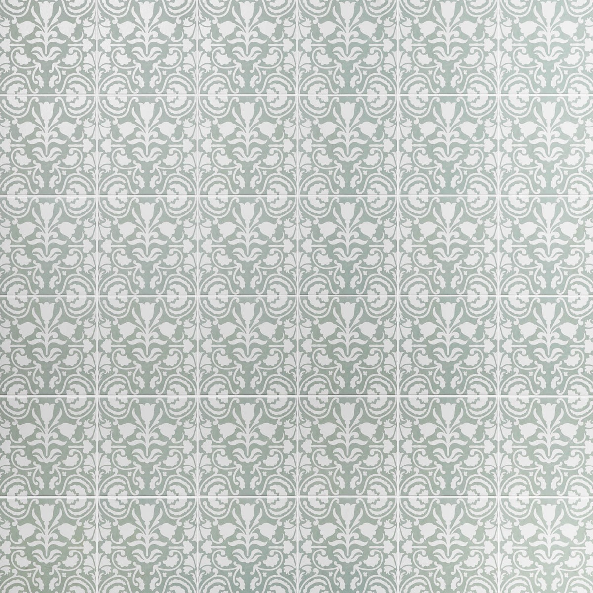 Elowynn Belle Seafoam Green 8x8 Matte Porcelain Tile