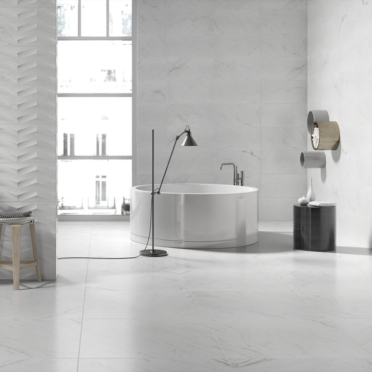 Bespreken Eenzaamheid Geslaagd Belvedere Bianco 30x30 Marble Look Porcelain Tile |TileBar.com