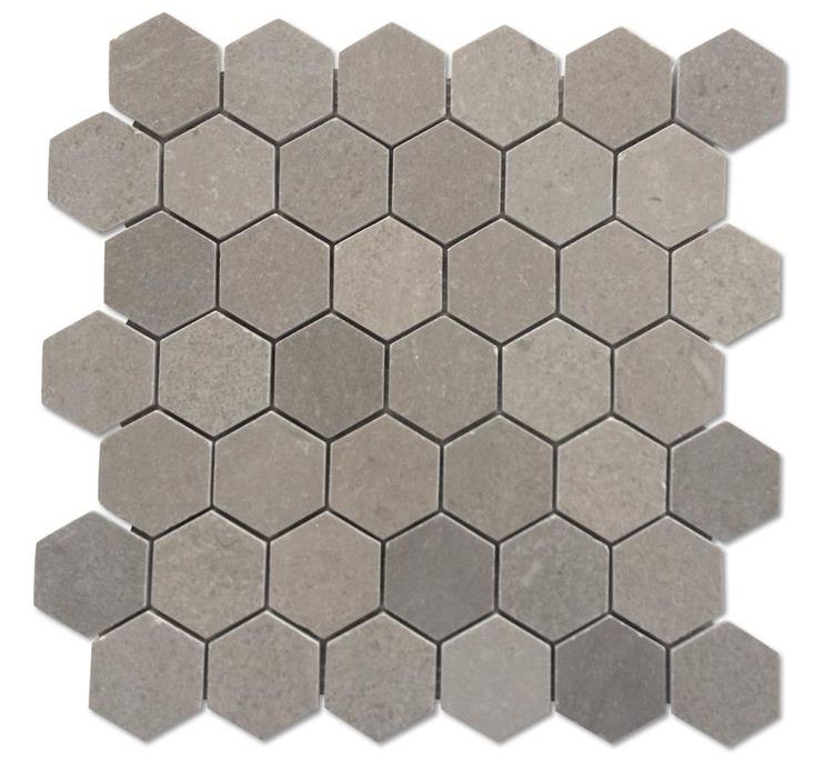 Shop For Lady Gray 2 Hexagon Honed Marble Tile At Tilebar Com