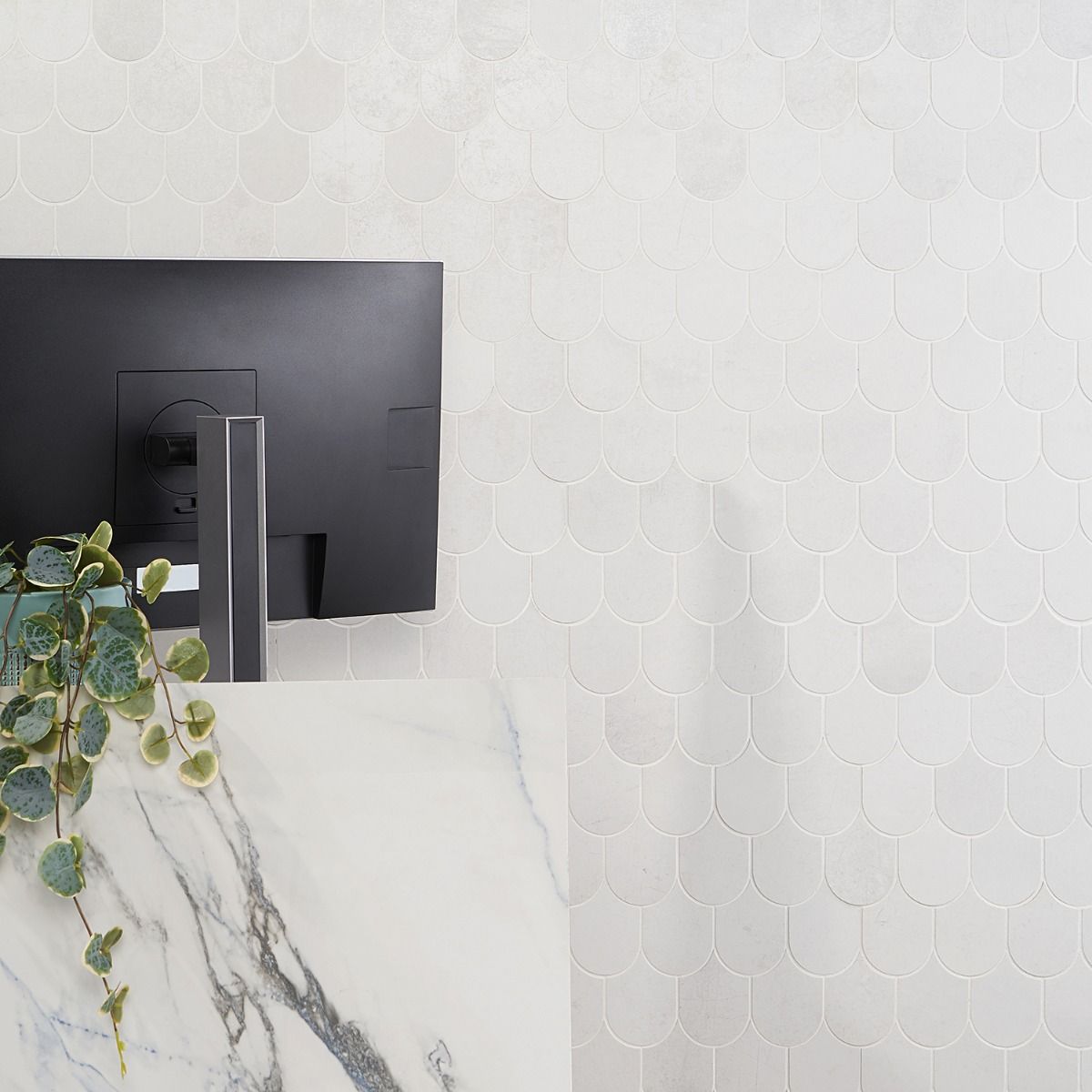 Bladeren verzamelen Leger dynastie Bond Palladium Plume Matte Porcelain Mosaic | Tilebar.com