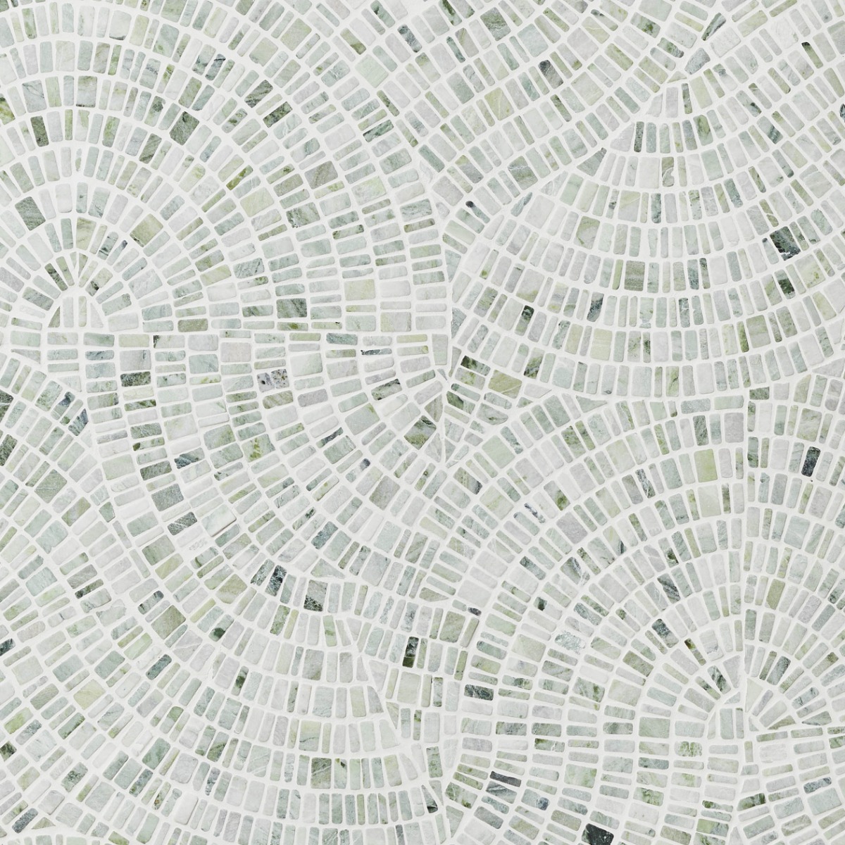 Nautra Cloud Emerald 26x26 Tumbled Marble Mosaic Tile