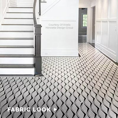 fabric look and carpet look tile