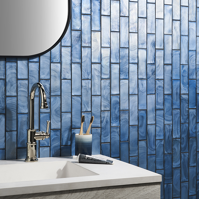 Sea Glass Louvre Blue Mosaic Tile  Online Tile Store with Free Shipping on  Qualifying Orders